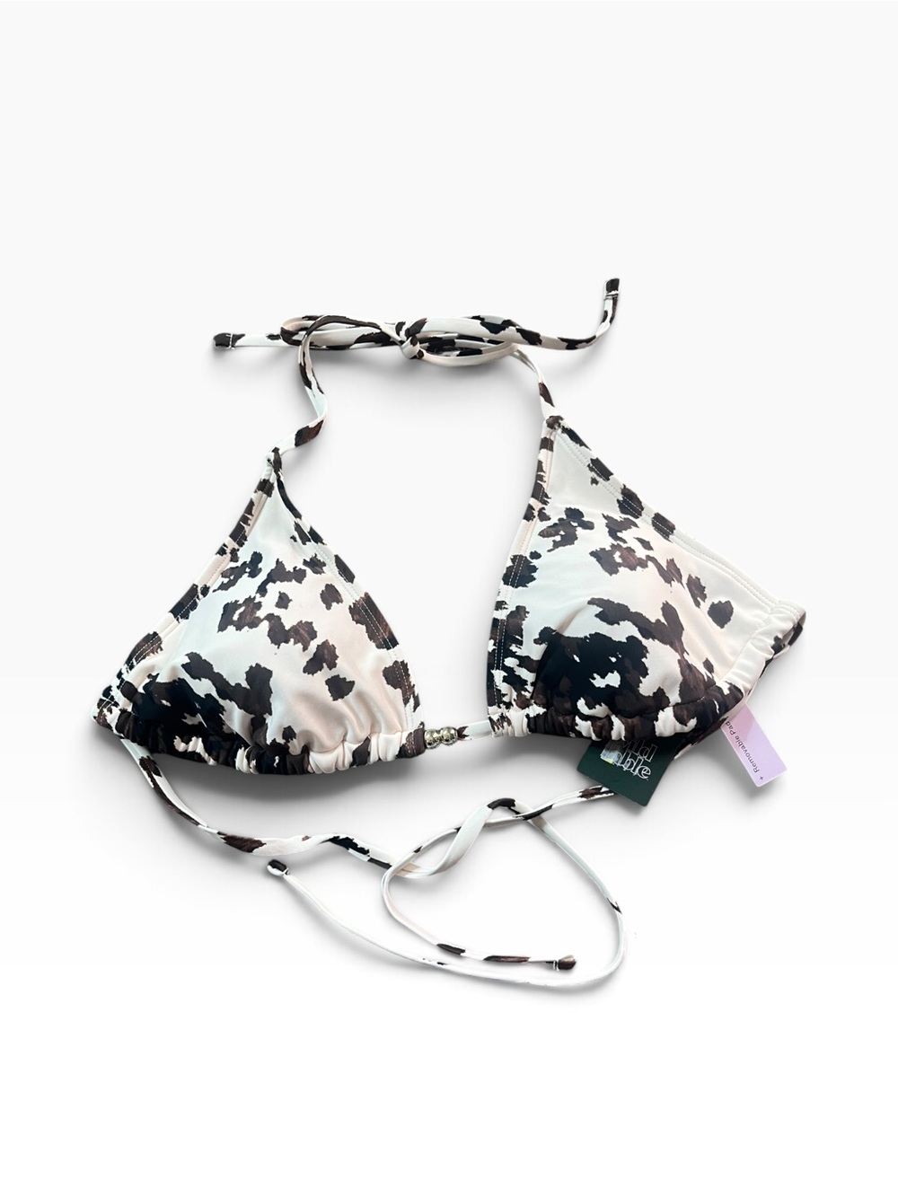 🖤 Wild Fable Leopard Triangle Bikini Top L NWT Animal Print